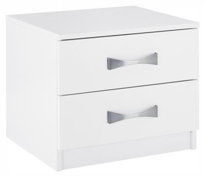 Κομοδίνο Ashlyn Ξύλινο Λευκό 48x40.5x41.5cm - HomeMarkt