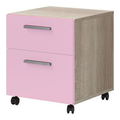 Κομοδίνο Χαρά Ροζ 40x41.6x46.4cm - Polihome