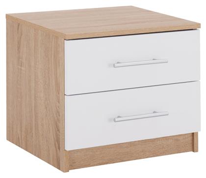 Κομοδίνο Chelsea Ξύλινο Sonama-Λευκό 48x40.5x41.5cm - HomeMarkt
