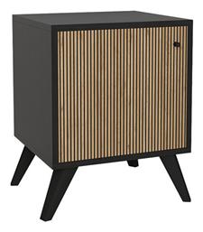 Κομοδίνο Flipter Ξύλινο Μαύρο 40x40x55cm - Pakketo