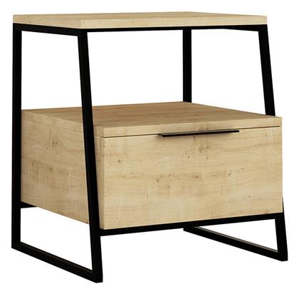Κομοδίνο Johana Ξύλινο Μπεζ 45x40x50cm - Pakketo