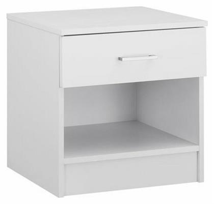 Κομοδίνο Laney Ξύλινο Λευκό 45x35.5x47cm - HomeMarkt