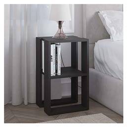 Κομοδίνο Lonie Ξύλινο Ανθρακί 34x30x55cm - Megapap