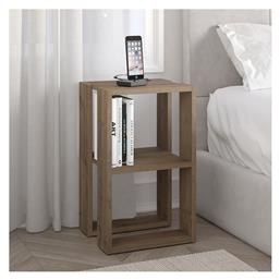 Κομοδίνο Lonie Ξύλινο Καφέ 34x30x55cm - Megapap