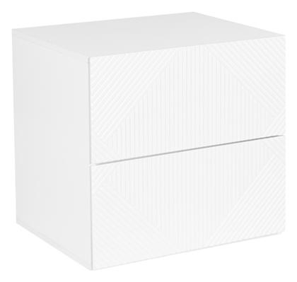 Κομοδίνο Mezza Ξύλινο Λευκό 55x45x55cm - Liberta