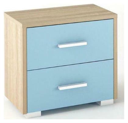 Κομοδίνο Νο.7 Oak-Blue 50x34x48cm - Sarris