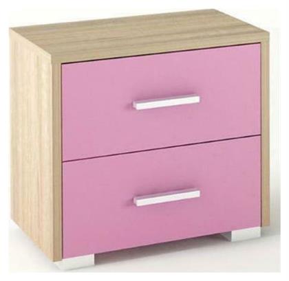 Κομοδίνο Νο.7 Oak-Pink 50x34x48cm - Sarris