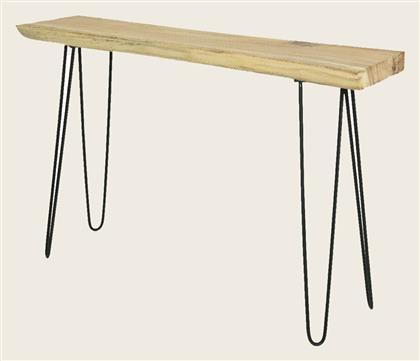 Κονσόλα από Μασίφ Ξύλο & Μέταλλο Μ120xΠ30xΥ80εκ. Beauty Home