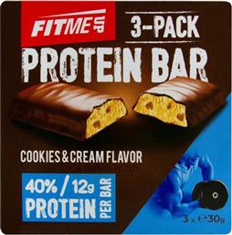 Korona-M FitMeUp Protein Μπάρες με 40% Πρωτεΐνη & Γεύση Cookies & Cream 3x30gr Κωδικός: 42723819