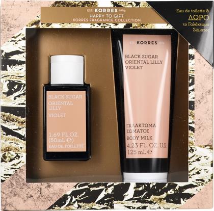 Korres A Sugar Gift Set For Her Black Sugar, Oriental Lilly, Violet Eau de Toilette 50ml & Body Lotion 125ml από το Pharm24