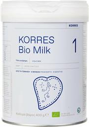 Korres Γάλα σε Σκόνη Bio Milk 1 0m+ 400gr χωρίς Γλουτένη