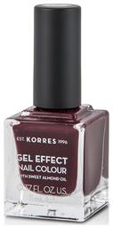 Gel Effect Gloss Βερνίκι Νυχιών Μακράς Διαρκείας Κόκκινο 57 Burgundy Red 11ml Korres