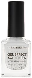 Gel Effect Gloss Βερνίκι Νυχιών Μακράς Διαρκείας Λευκό 1 Blanc White 11ml Korres