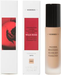 Korres Wild Rose Brightening Second-Skin Foundation SPF15 WRF3 30ml από το PharmaGoods
