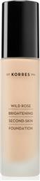 Korres Wild Rose Brightening Second-Skin Liquid Make Up SPF15 WRF2 30ml