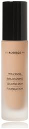 Wild Rose Brightening Second-Skin Liquid Make Up SPF15 WRF3 30ml Korres