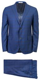 Κοστούμι σε στενή γραμμή με καρό σχέδιο - Blue 007 - CC Collection Corneliani