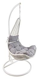 Κούνια Φωλιά με Βάση Kevin Rattan Λευκή Μ80xΠ70xΥ195cm - ArteLibre