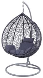 Κούνια Φωλιά με Βάση Nest/12 Rattan Γκρι Μ102xΠ102xΥ200cm - Zita Plus