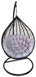 Κούνια Φωλιά με Βάση Romulus Rattan Γκρι Μ95xΠ68xΥ125cm - ArteLibre