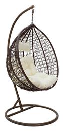 Κούνια Φωλιά με Βάση Zafer Rattan Καφέ Μ106xΠ103xΥ200cm - Pakoworld