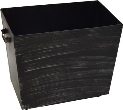 Κουτί Αποθήκευσης Ξύλων Μαύρο-Ασημί 55x36x30cm από το Esmarket