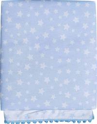 Κουβερλί Μουσελίνα Λίκνου Morven Molly 1905 Blue 80x120
