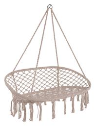 Κρεμαστή Κούνια Μπεζ Μ130xΠ67xΥ120cm - HomeMarkt