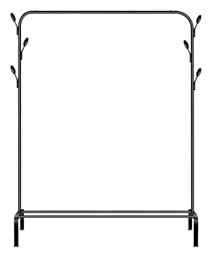 Κρεμάστρα Δαπέδου από Μέταλλο Μαύρη 110x40x150cm - Tradesor