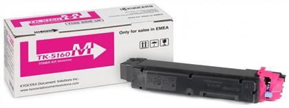 TK-5160M Γνήσιο Toner Laser Εκτυπωτή Ματζέντα 12000 Σελίδων (1T02NTBNL0) Kyocera