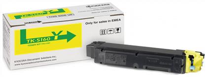 TK-5160Y Γνήσιο Toner Laser Εκτυπωτή Κίτρινο 12000 Σελίδων (1T02NTANL0) Kyocera