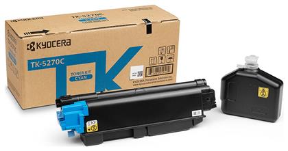 TK-5270C Γνήσιο Toner Laser Εκτυπωτή Κυανό 6000 Σελίδων (1T02TVCNL0) Kyocera