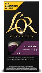 L'Or Κάψουλες Espresso Supremo Συμβατές με Μηχανή Nespresso 10caps - LOr