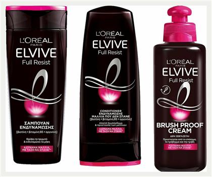 L'Oreal Paris Elvive Full Resist Σετ Περιποίησης Μαλλιών για Αναδόμηση & Θρέψη 3τμχ - LOreal Paris