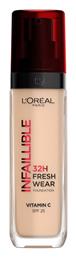 L'Oreal Paris Infaillible 32h Fresh Wear Liquid Make Up SPF25 132 Warm Undertone 30ml - LOreal Paris