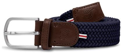 Paris Ελαστική Ανδρική Ζώνη Πλεκτή Navy Μπλε La Boucle
