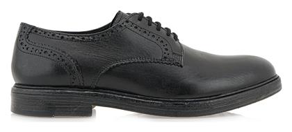 LA CUOIERIA OXFORDS P527R2222002 - ΜΑΥΡΟ ΔΕΡΜΑ BACO 20-BLACK COW ARTHUR - La Cuoieria