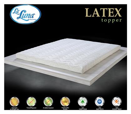 Ανώστρωμα Latex Ημίδιπλο Eμποτισμένο με Αλόη & Αποσπώμενο Κάλυμμα 110x200x7εκ. La Luna