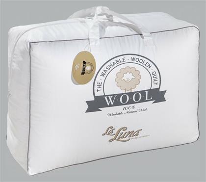 Πάπλωμα Κούνιας Βαμβακερό The Baby Wool Natural Λευκό 110x150cm La Luna