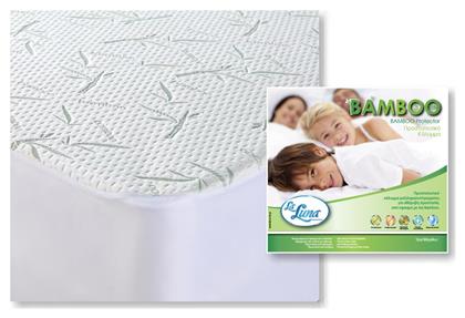 Προστατευτικό Επίστρωμα King Size με Φάσα Bamboo Λευκό 180x200+30εκ. La Luna