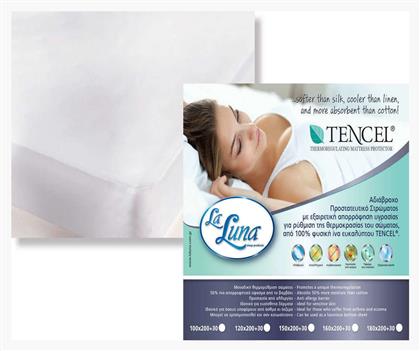 Tencel Μονό Αδιάβροχο 100x200+30εκ. La Luna