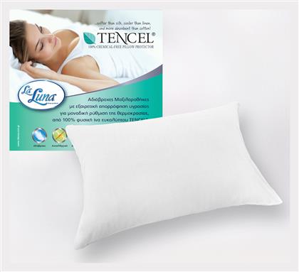 Tencel Σετ Προστατευτικά Μαξιλαριών 50x70εκ. Λευκά La Luna