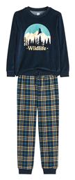 Collections Παιδική Πιτζάμα Χειμωνιάτικη Βελούδινη Καρό, Βελούδο, Φανέλα La Redoute