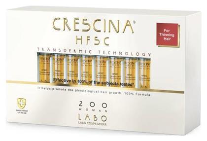 Crescina HFSC 200 Woman Αμπούλες Μαλλιών κατά της Τριχόπτωσης για Γυναίκες 20x3.5ml Labo