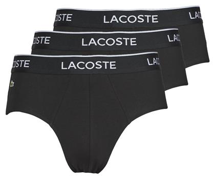 Ανδρικά Σλιπ Μαύρα Μονόχρωμα 3Pack Lacoste