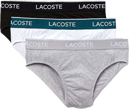 Ανδρικά Σλιπ Μαύρο / Γκρι / Λευκό Μονόχρωμα 3Pack Lacoste