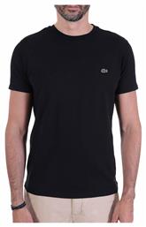 Ανδρικό T-shirt Μαύρο Μονόχρωμο Lacoste