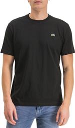 Lacoste Crew Neck Pima Cotton Ανδρικό T-shirt Μαύρο Μονόχρωμο