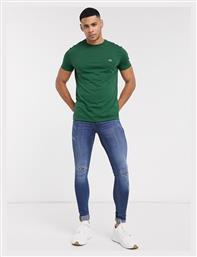 Lacoste Crew Neck Pima Cotton Ανδρικό T-shirt Μαύρο Μονόχρωμο από το Z-mall