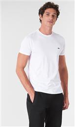 Lacoste Crew Neck Pima Cotton Ανδρικό T-shirt Λευκό Μονόχρωμο από το Cosmos Sport